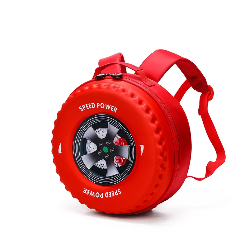 

New Style Cool CHILDREN'S School Bags Tire School Bag 3-5-6 Years Old Baby School Bag Shoulder Kindergarten Fashion Child Small