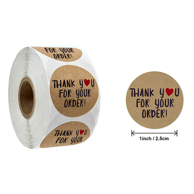 Thank You Stickers Seal Labels Scrapbook Handmade Sticker Wedding Party Christmas Gift Bag Decorations