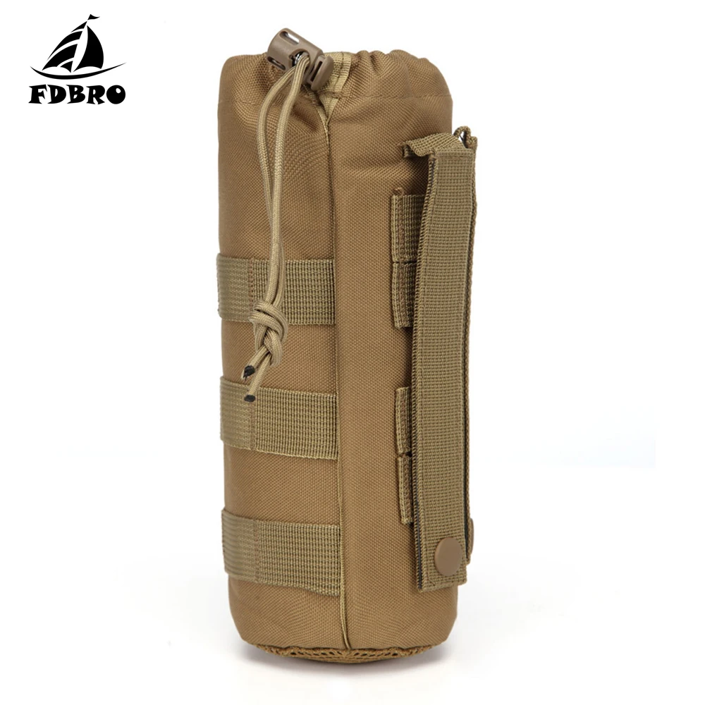FDBRO 1L нейлоновая Портативная сумка для бутылки воды Molle для кемпинга, сумки для чайника, сумки для рюкзака, жилета, пояса для путешествий, велоспорта, пеших прогулок, аксессуары
