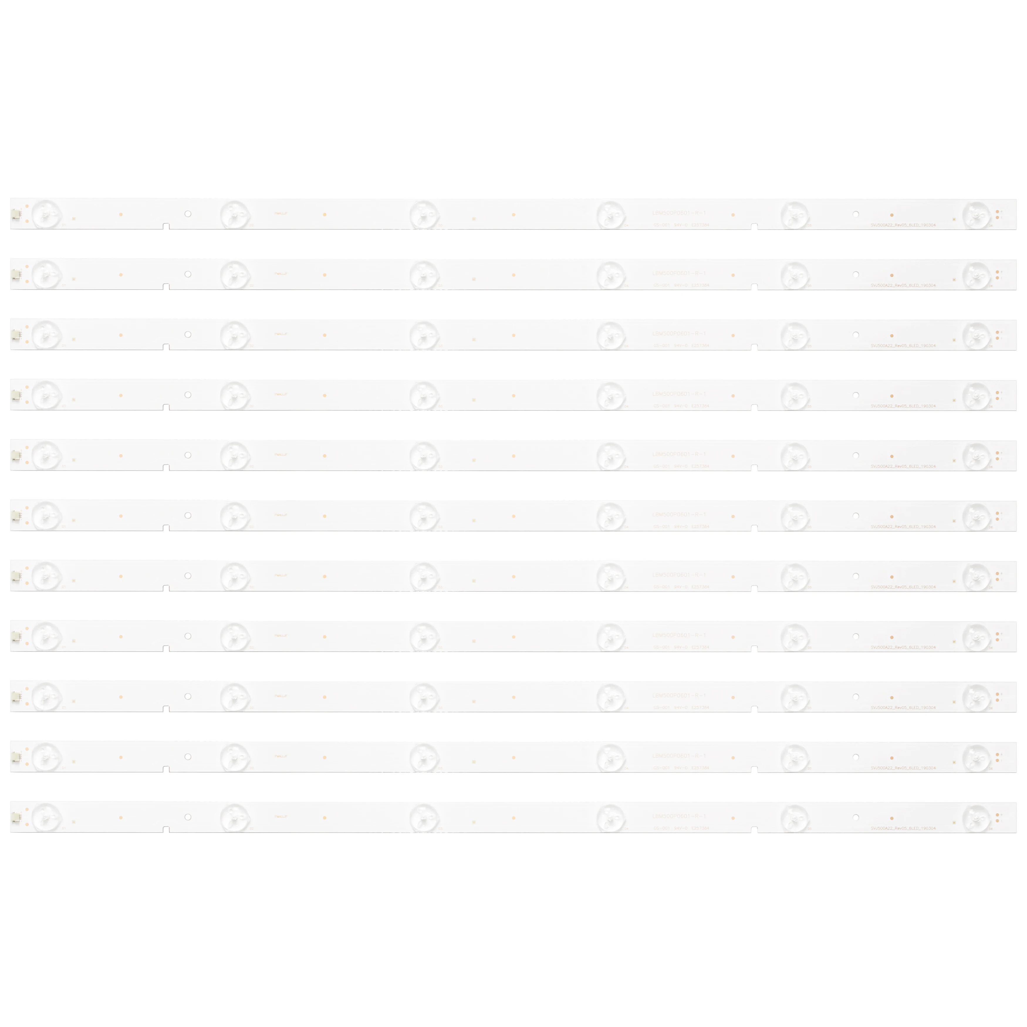 

11PCS/Lot 100% NEW FOR Hisense 50K23DG 50K22DG 50H5G 50H3 LED Backlight SVH500A22_REV05_6LED_131113