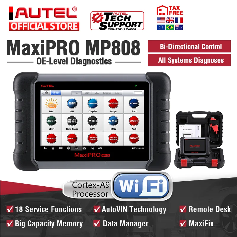 Autel MaxiPRO MP808 OBD2 Автомобильный сканер OBDII диагностический инструмент сканирования
