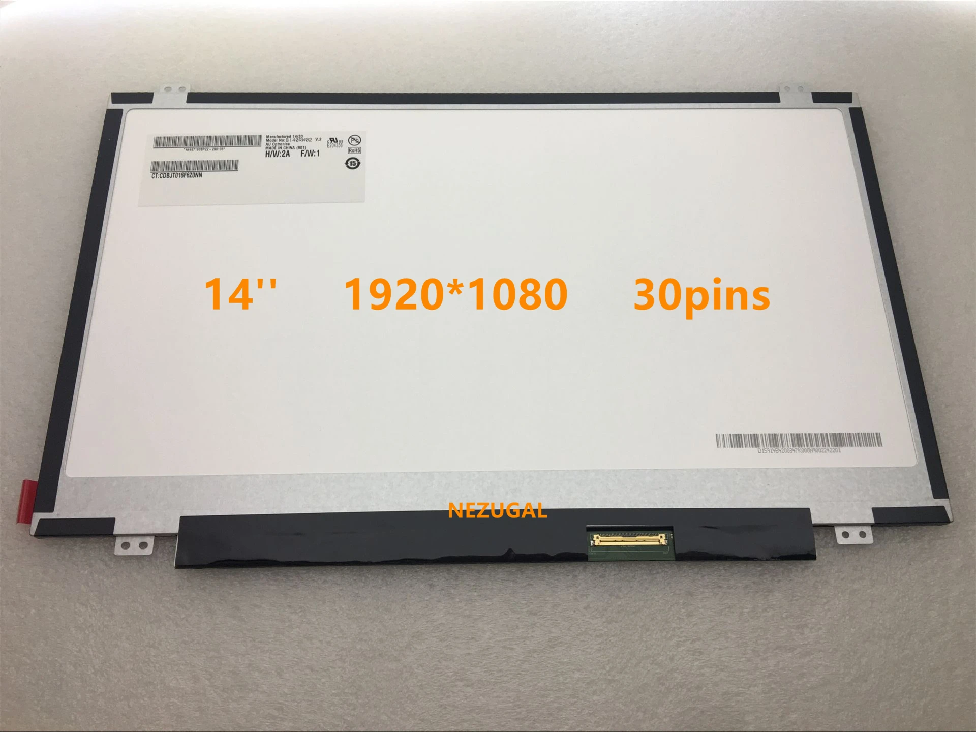 14 inç LCD Lenovo Thinkpad T440P T440S T450 T450S Ekran LED Ekran Dizüstü Bilgisayar Matrix 30pin