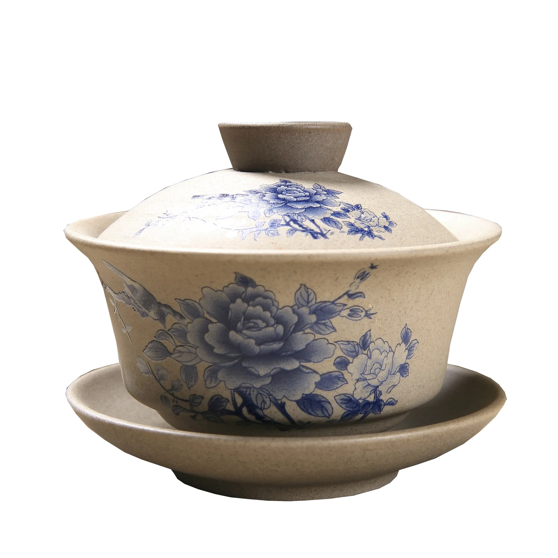 Tea Cup Chinese Kung Fu Teapot Pottery Clay Tea Cup Classical Gaiwan Traditional Handmade Tea Set Cup