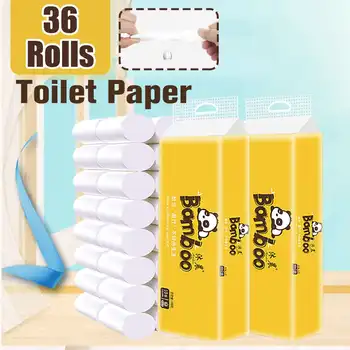 

36 Rolls 4 layers Pout Smile Roll Toilet Paper Bathroom Paper Tissue Rolling Paper Gift
