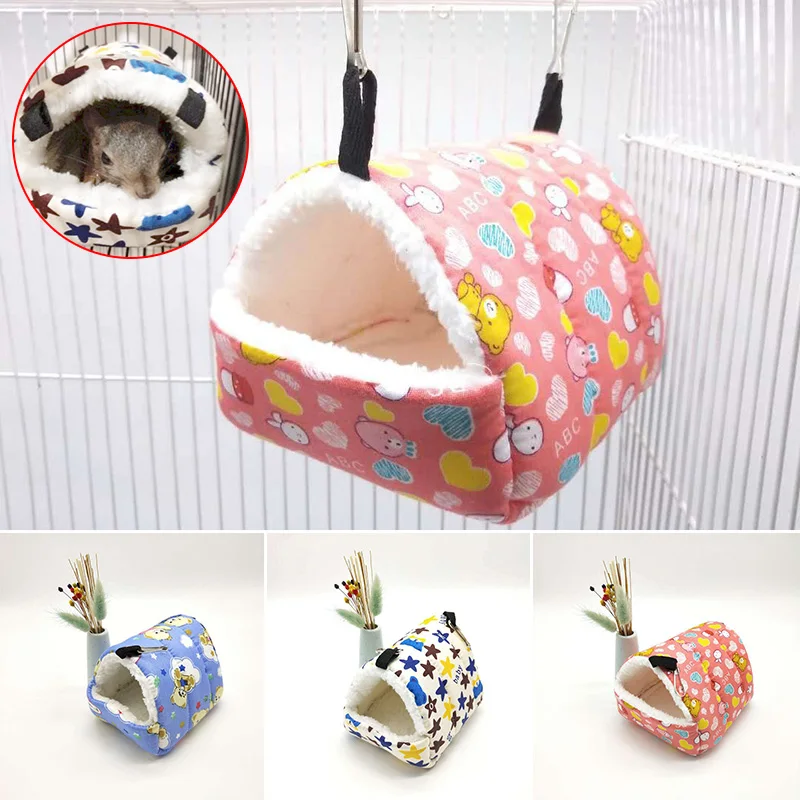 Pet крыса, хомяк гамак подвесная кровать собаки мелких животных: кролика, мягкий теплый домик клетка