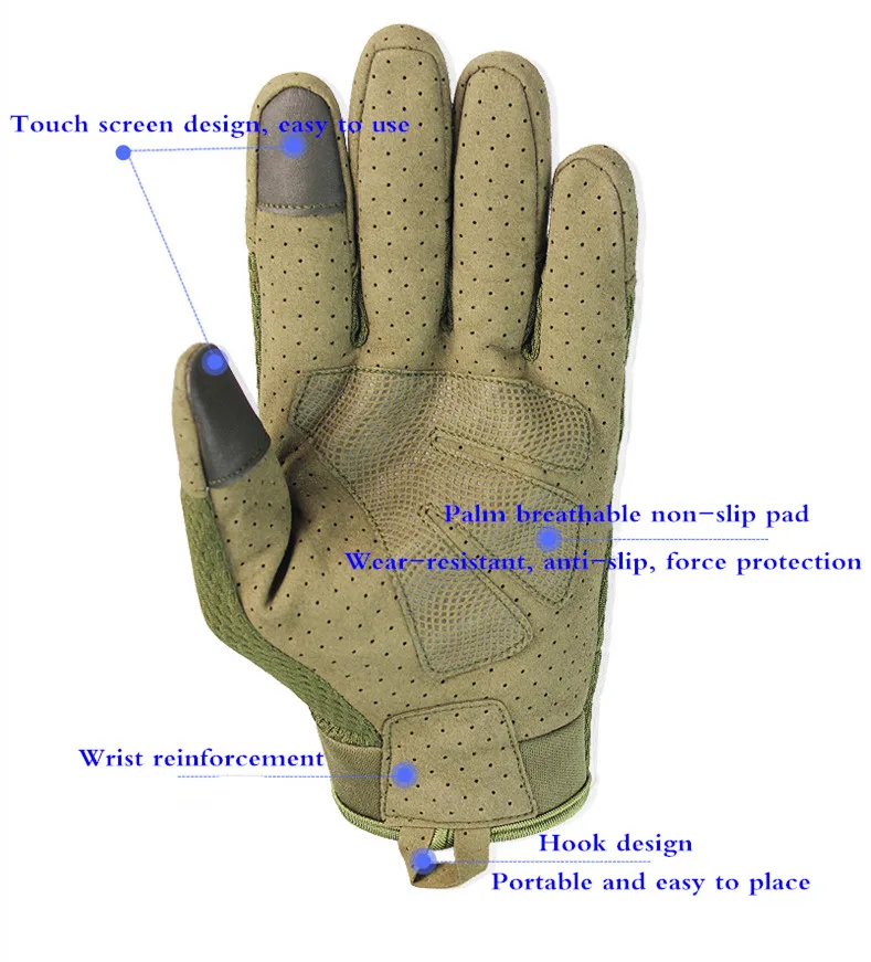 Сенсорный экран Мультикам полный палец камуфляж тактические перчатки армии военные страйкбол стрельба перчатки для пейнтбола
