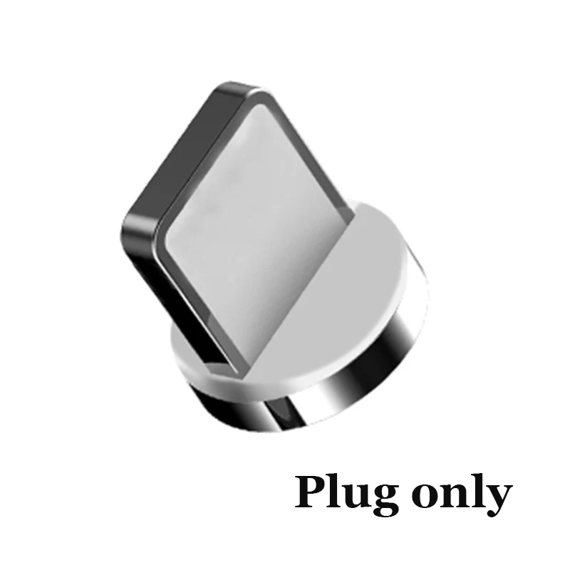 3A светодиодный кабель Micro USB Магнитный зарядный кабель для передачи данных для iPhone samsung Xiaomi usb type C Магнитный зарядный кабель USB C - Цвет: plug only