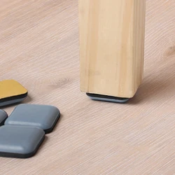 Couvre pieds auto adhésif en Silicone pour Table et chaise, 4 pièces, protecteur de sol en feutre 