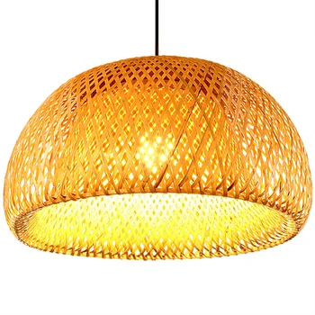 

New Southeast Asian Handmade Bamboo Weaving Rattan Art Pendant Lights 100% Handmade Restaurant Hotel Coffee Hanging Lamp Fixture