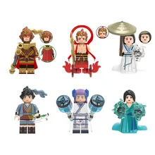 Blocs de construction à grosses particules, figurines assemblées, poupées, jouets, personnage pour enfants, cadeaux d'anniversaire, de noël