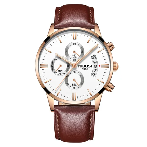 NIBOSI Relogio Masculino Luxury Men Watches Top Brand Men's Quartz Clock Waterproof Sports Chronograph Wristwatches Montre Homme 