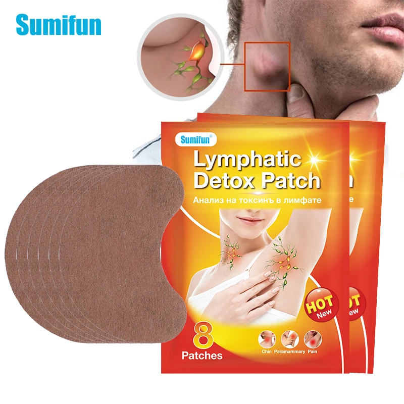 

8/16/32pcs New Herbal Lymphatic Detox Patch Neck Anti-Swelling Lymph Node Herbal Pads Medical Plaster Breast Patch Health Care