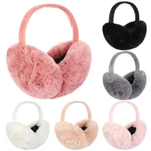 Inverno quente pelúcia earmuffs macio confortável fone de ouvido estilo orelha tampão dobrável earflap senhoras esqui ao ar livre anti vento orelha aquecedor