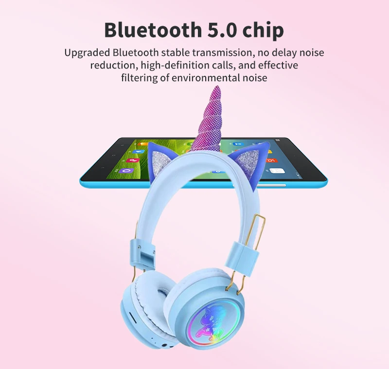 wireless bluetooth earbuds 2022 New Unicorn Wireless HeadphoneHeadsets Music Stereo Casco For PC Mobile Phone With Microphone Girl Birthday wireless earphones