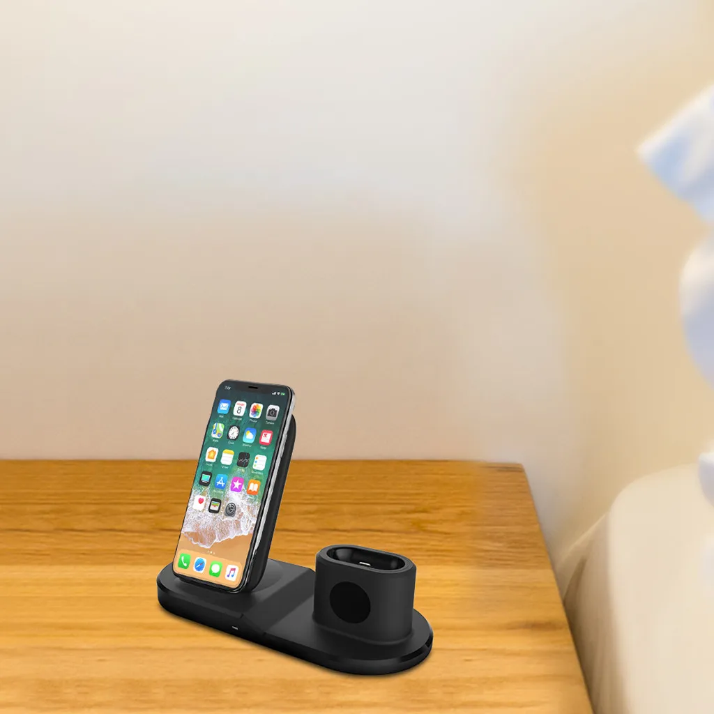 Подставка для зарядки док-станция держатель для iPhone 11 для iWatch 5 для Airpods 3in 1 Многофункциональная подставка для быстрой зарядки док-станция аксессуар