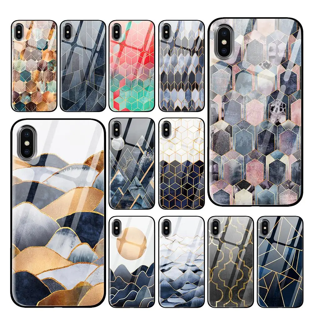 Abstract diamond Stained Glass Tempered Luxury cases For Samsung Galaxy S10 S8 S9 Plus Note 8 9 | Мобильные телефоны и