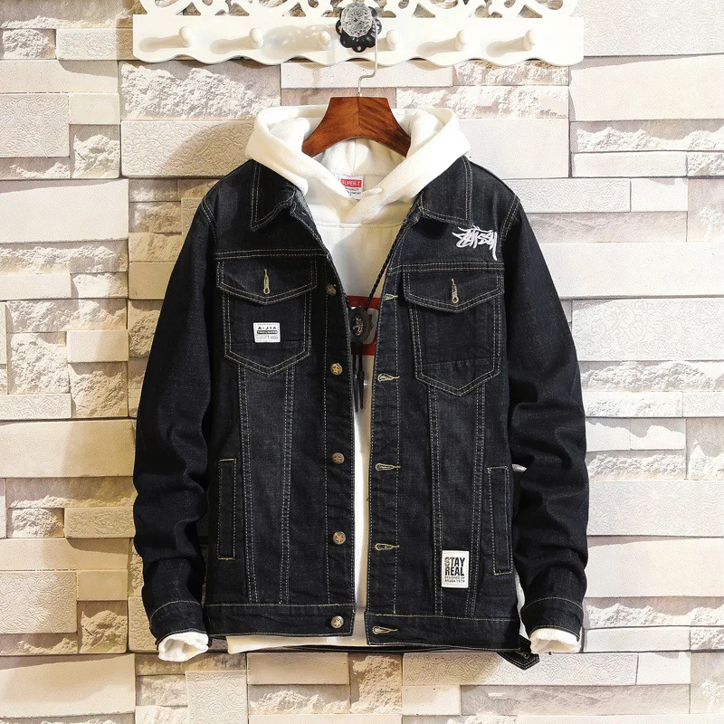 

2020 Spring New Style Men's Fashion Fashion Jeans Coat Korean-style Trend Youth Students Jacket Jk610