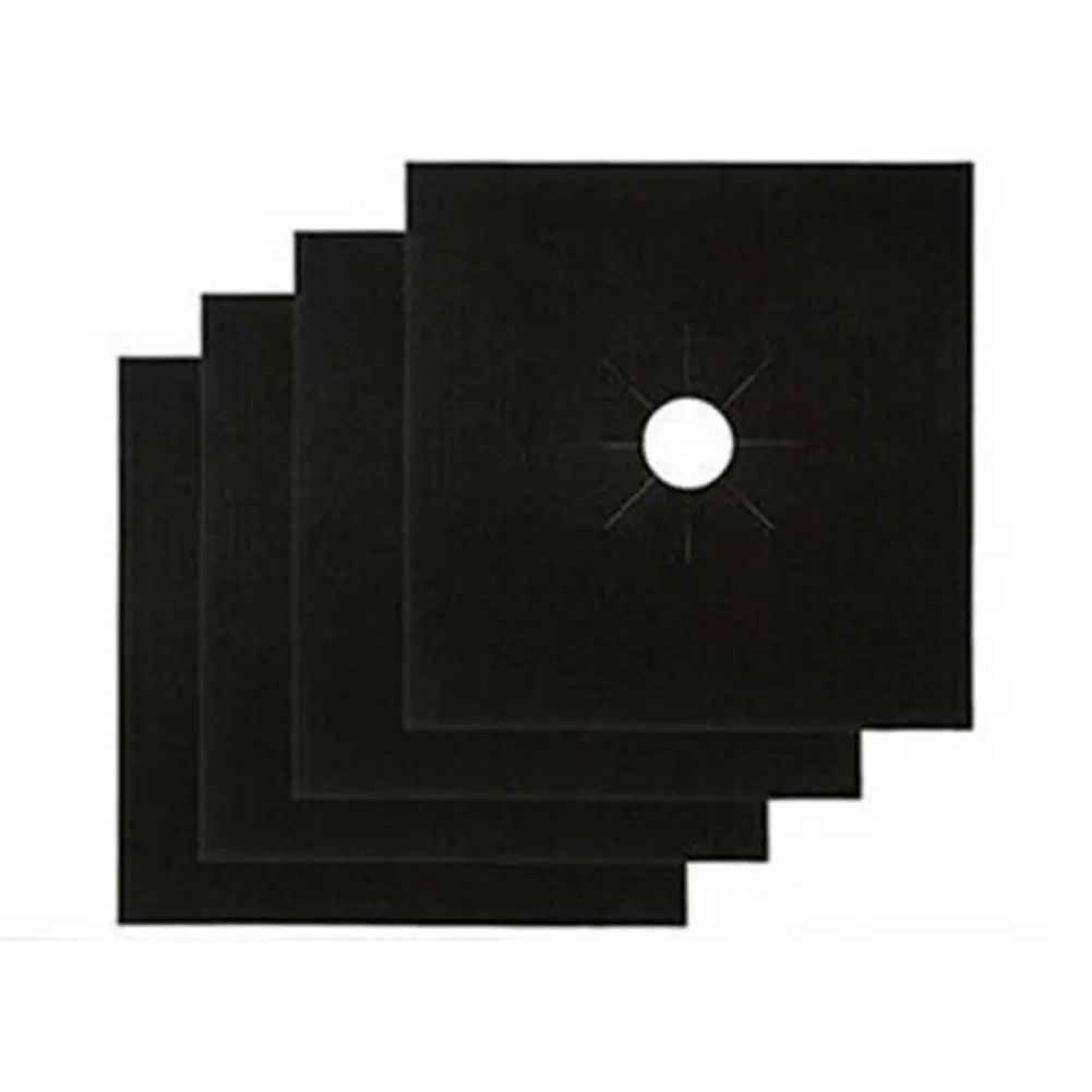 4 Pieces / Sets Of Reusable Gas Stove Protective Film Cleaning Kitchen Pad Liner Accessories Gas Stove L4K8