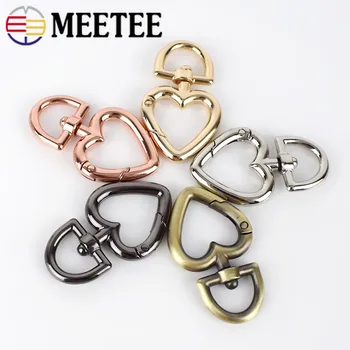 

10/20/40pcs Heart Metal Buckles For Bag Handbag Strap Snap Hooks Keyring Dog Collar Swivel Trigger Clips DIY Leather Crafts