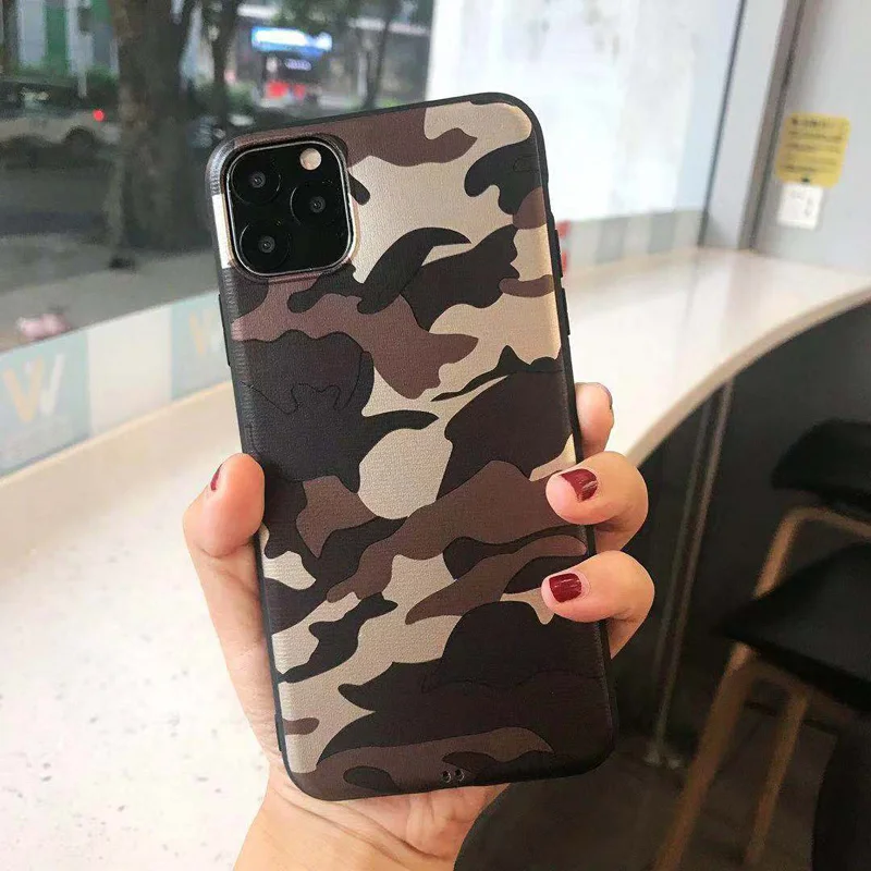 N1986N For iPhone 11 Pro X XR XS Max 6 6s 7 8 Plus Phone Case Fashion Army Green Camouflage Soft TPU Phone Case For iPhone X 11 - Цвет: T1