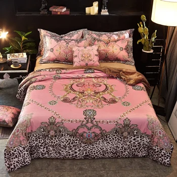 

Pink Blue Red Luxury Bohemia Printing Fleece Fabric Winter Thick Bedding Set Duvet Cover Bed sheet Bed Linen Pillowcases 4pcs