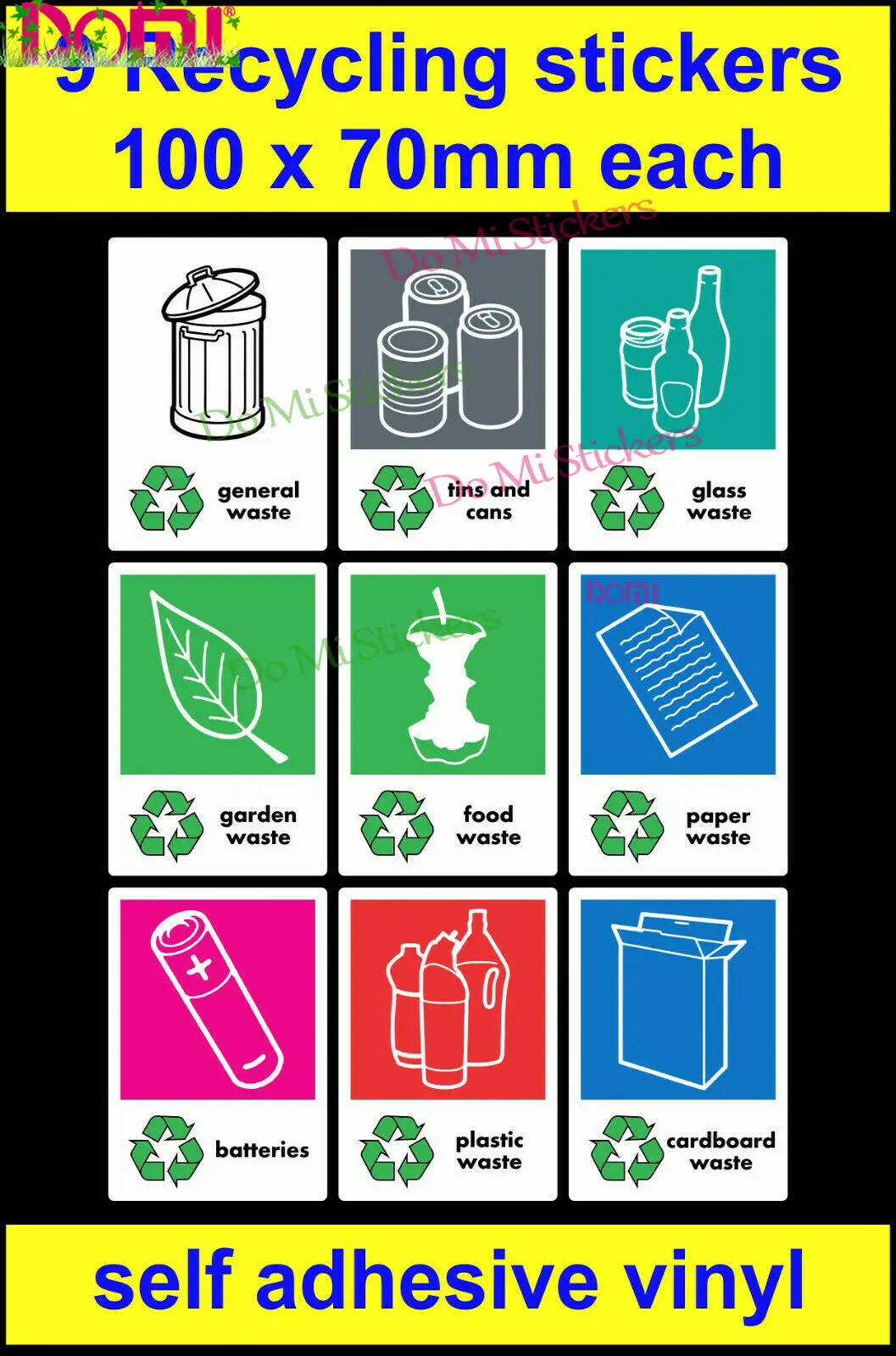 Recycling Stickers for Your School Office Home Bins WRAP - 200 X 140mm Each | Автомобили и мотоциклы