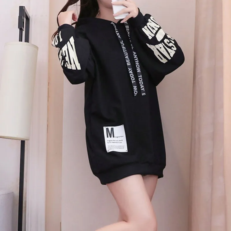 Autumn Winter Korean Style Fashion Loose Letter