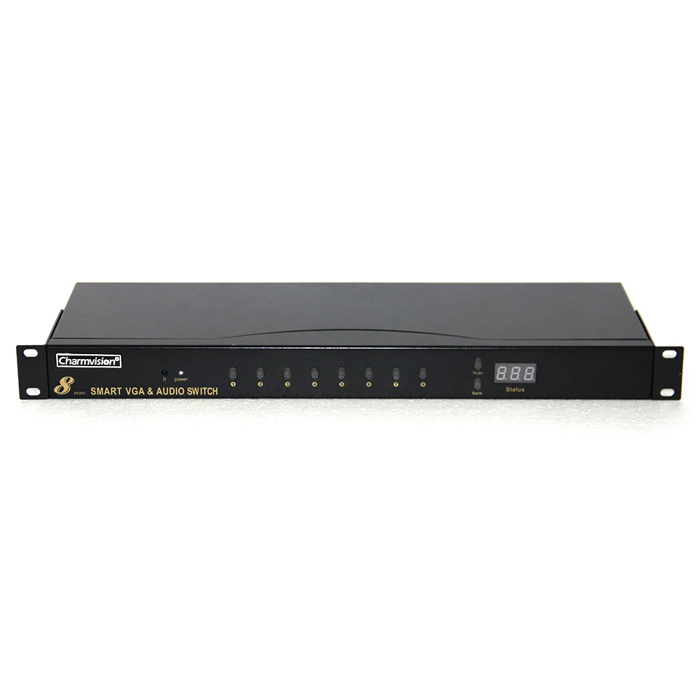 Charmvision VA801R 8 портов VGA аудио мульти компьютерный коммутатор 3 5 мм Одновременное
