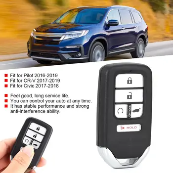 

4 Button Smart Remote Car Key 433Mhz For Honda CR-V/Civic/Pilot SUV KR5V2X 2016-2019 with 47CHIP Chip KR5V2X No Mark