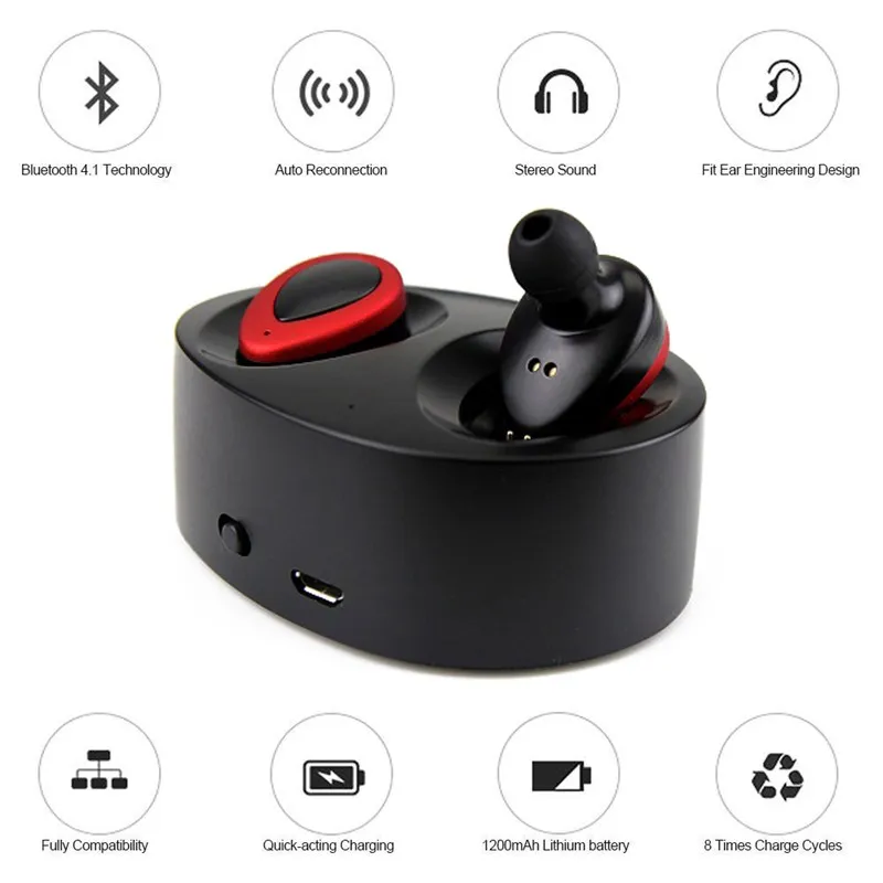 Мини TWS Беспроводная стерео-гарнитура с Bluetooth наушники-вкладыши