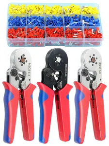 Инструменты для обжима трубчатых клещей HSC8 6-4A/6-4 0,25-10 мм² 23-7AWG 6-6 0,25-6 мм² наборы высокоточных зажимов