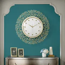 Европейское роскошное Кованое железо настенные часы настенные подвесные украшения для дома гостиная настенная роспись украшение отель настенные наклейки ремесла