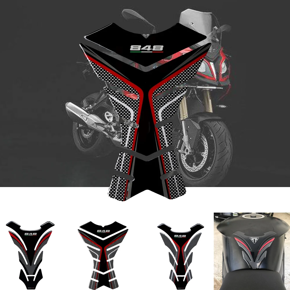 

3D Resin Motorcycle Tank Pad Protector Decal Stickers Case for Ducati 848 EVO Tankpad