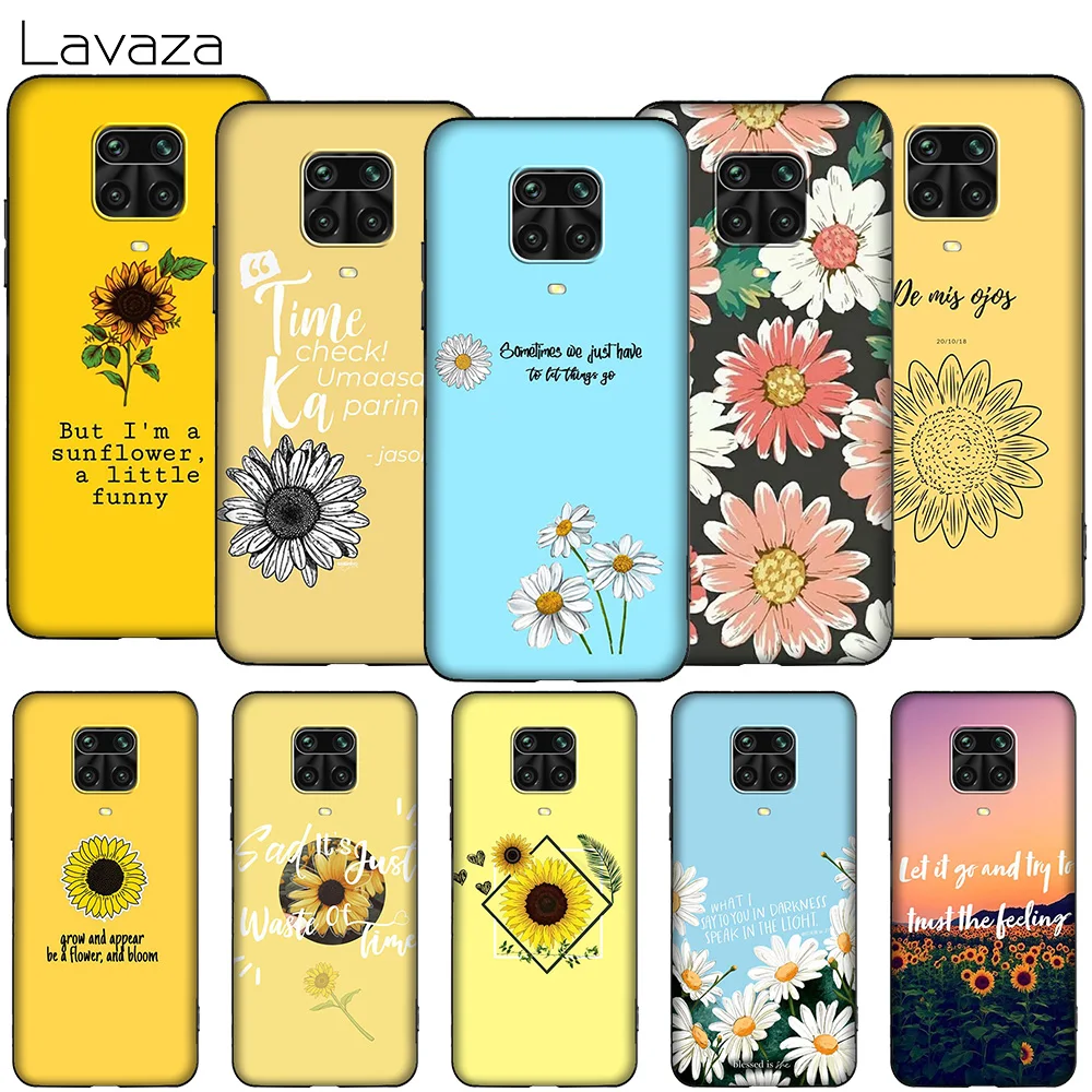 Красивый желтый чехол Lavaza K27 с подсолнухом для Xiaomi MI MAX Mix Note 2s 6 8 9 9T 10 A1 A2 A3 CC9E F1 5X 6X