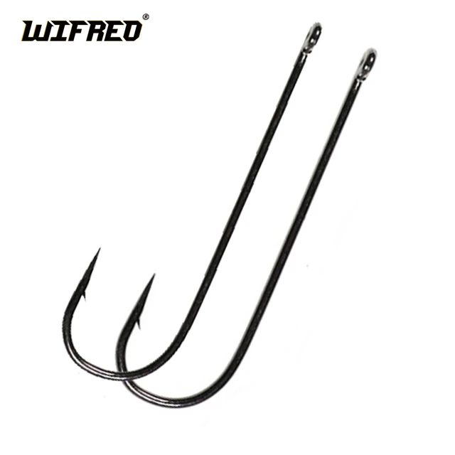 Wifreo 500PCS Aberdeen Long Shank Fish Hook Sea Fishing Hooks