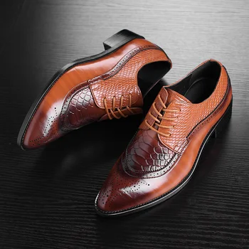 

High Quality Italian Leather Shoes Men Fashion Business Shoes Casual Shoes Pointed Toe Shoes Wedding Flat Dress Party Shoes