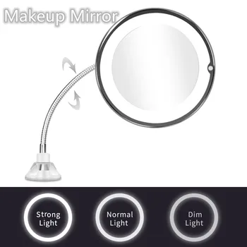 

2 Styles LED Makeup Mirror Adjust Led Light Flexible Led Mirror Vanity Mirror Magnifying Mirrors Light Makeup Tools