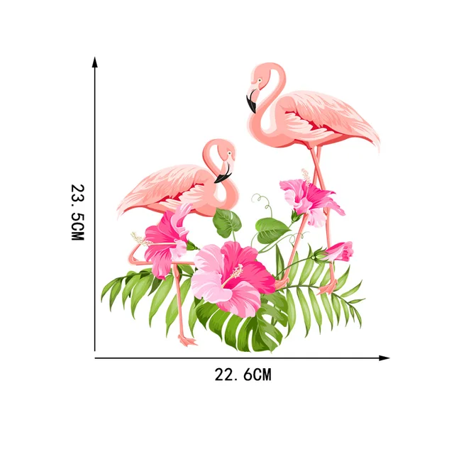 Zttzdy 22,6 Cm × 23,5 Rajzfilm Flamingo Otthoni Falmatricák Klasszikus Fürdőszoba Wc-Dekoráció T2-0753 - Image 5
