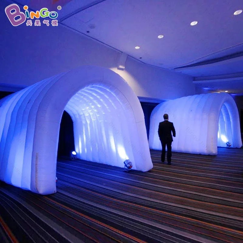 Portable 3x4x3 Meters Arched White Inflatable Lighting Tunnel Tent For Event/Party - BG-T0030 2