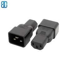 C13-C20 прямой адаптер питания переменного тока IEC320 C13 в C20 прямой разъем конвертер гнездо «Папа-мама» шасси преобразования разъем