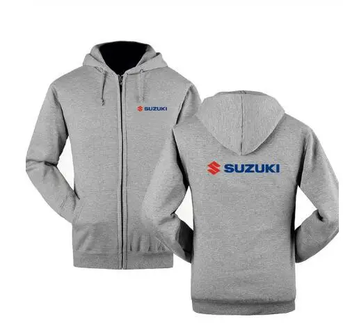 Осень зима логотип Suzuki толстовки на молнии с принтом для мужчин флисовая куртка с капюшоном толстовки на молнии g