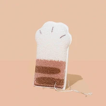Esponja de baño con forma de Pata de Gato para bebé, cepillos para ducha de niño recién nacido, accesorios de limpieza de la piel, lavado suave, eliminación de suciedad elástica