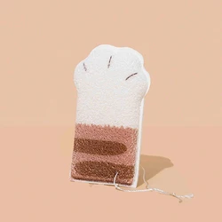 Cute Cat Paw Baby Bath Sponge And Brushes For Newborn Child Shower Accessories Cleaning Skin Soft Washing Elastic Dirt Removal