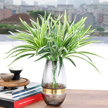 

Artificial Chlorophytum Branch Plastic Plants for Home Garden Decoration Fake Plants Indoor Decor