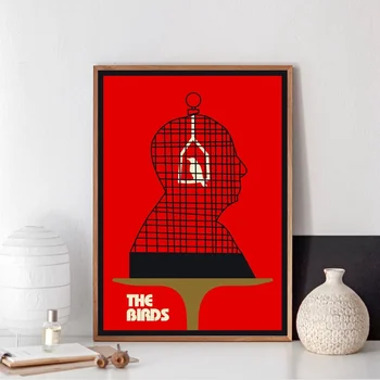 

The birds classic minimalist movie Canvas poster No Frame