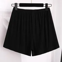 165Kg Plus Size Women's Summer Modal High Waist Safety Shorts 6XL 7XL 8XL 9XL 10XL Leggings Anti-Empty Shorts Black White