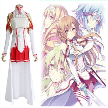 

sword art online Yuuki Asuna Costume Yuuki Asuna Combat suit Cosplay Halloween Anime Game Costume Women Uniforms Dress suit