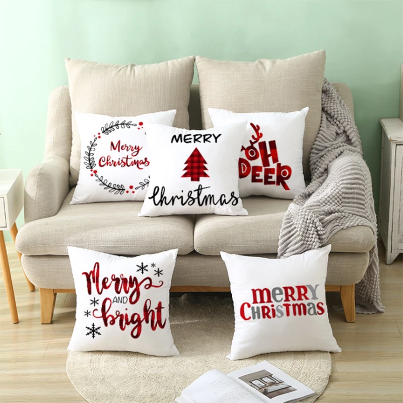 Pillow Cases Bed Sofa Couch Car Throw Cushion Covers Home Decors Christmas 