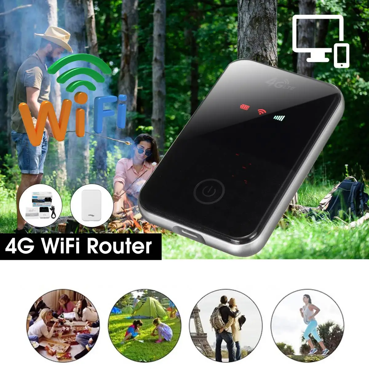 

Portable 4G Wifi Router Mini Router 3G 4G Lte 150Mbps Wireless Pocket wi fi Mobile Hotspot Car Wi-fi Router With Sim Card Slot