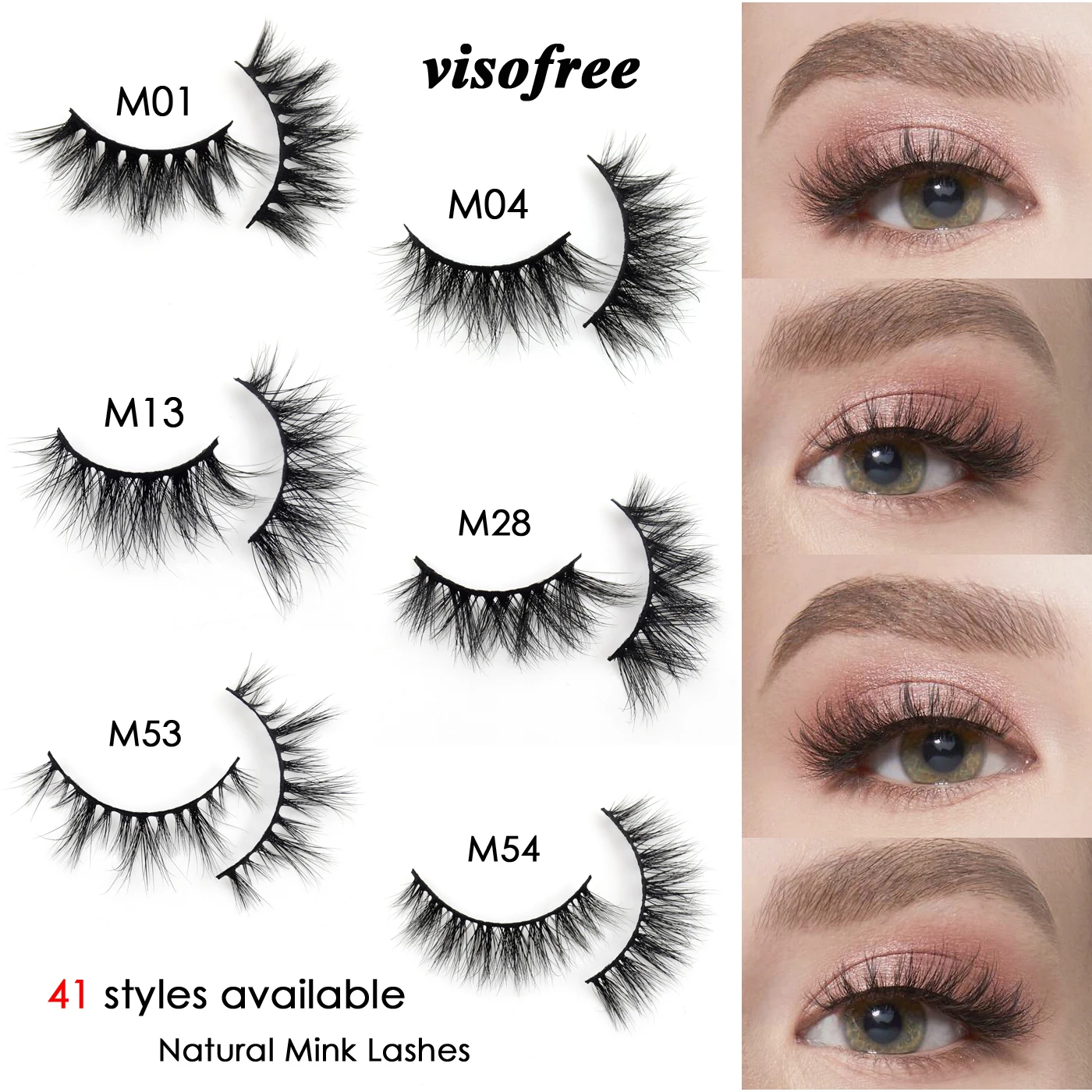 Ресницы visofree для макияжа 3d норковые ресницы натуральные короткие wispy макияж